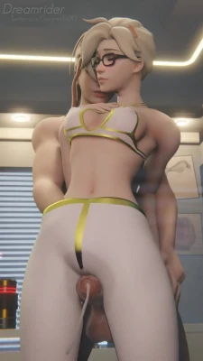 She do be getting a lil' wet from that log between her legs