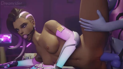 Sombra's table fuck strapon alt
