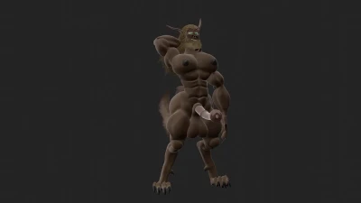 A buff wolf and his big fat horsecock.