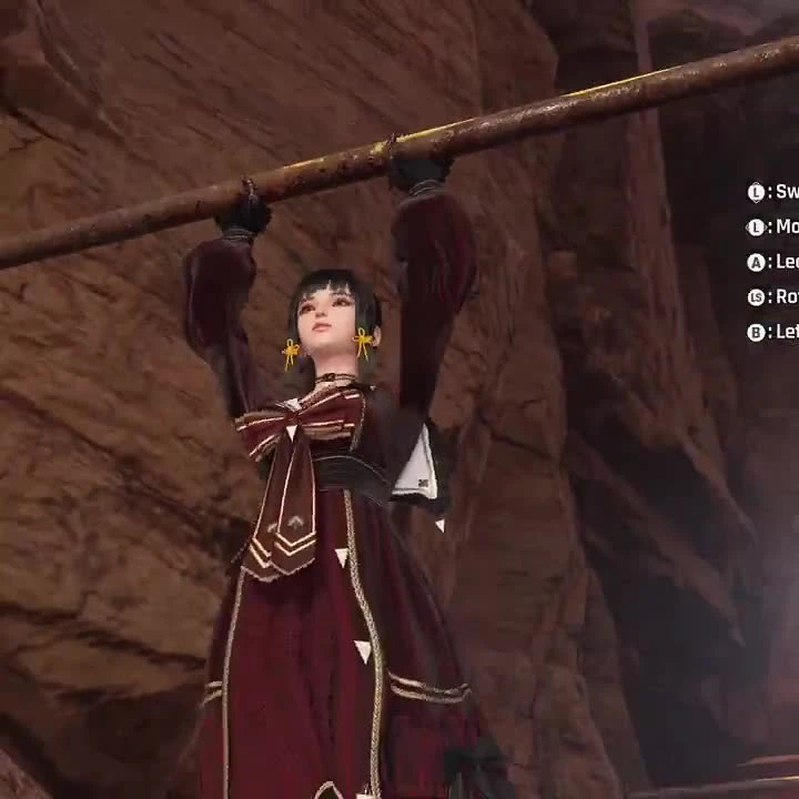 A woman from Stellar Blade hanging from a bar with dress lifted exposing her ass and thong - 3D Free Porn | 100% Ad-Free | xporn3d.com