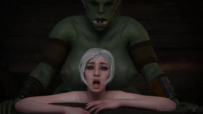 Shadowheart x Orc futa
