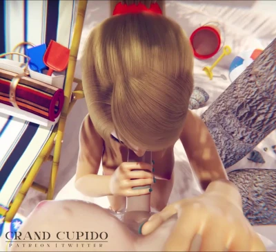 Futa Dva and Samus having Fun on the Beach