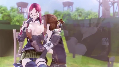 Valkyria Chronicles 4 - Minerva and Christel Yuri