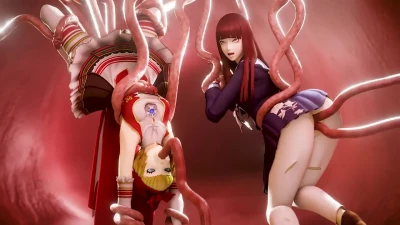 Idun and Sahori tentacle'd