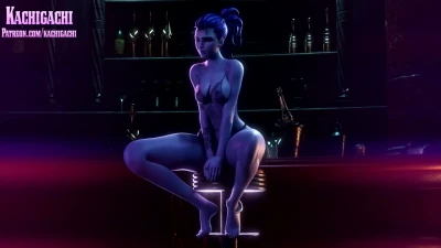 Widowmaker on a bar stool