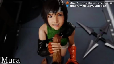 Yuffie Handjob and Facial