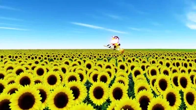 [MMD] Yuuka revenge on Marisa [ MMD Body inflation ]