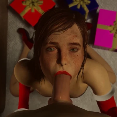 Tlou Ellie Christmas Blowjob