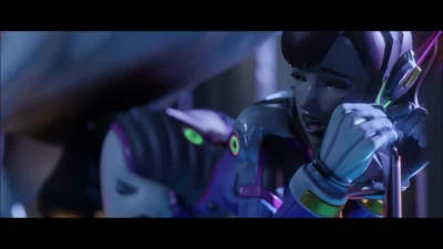 D.va x Horse night time railing