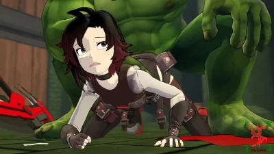 Ruby Rose ass-fucked by an Orc