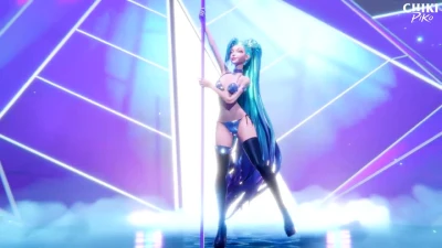 K/DA Seraphine POLE DANCE