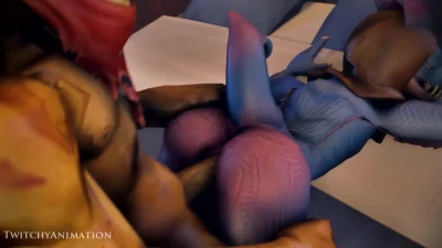 Slark & Gondar bent over