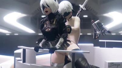 Yorha 2B Against the Elevator