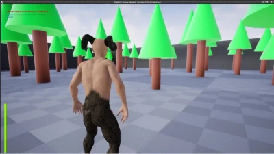 Satyr Running in Nymph-O