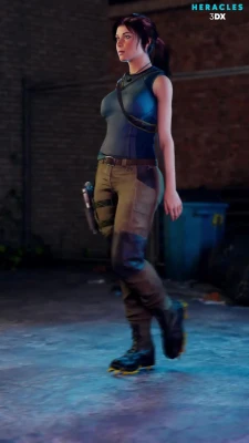 Lara just walking around