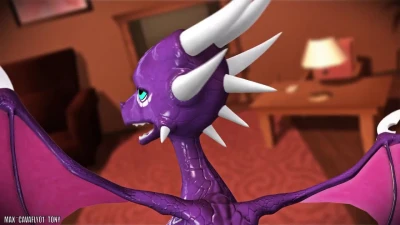 Cynder gets a human creampie