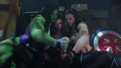 She-Hulk  Carter and Widow