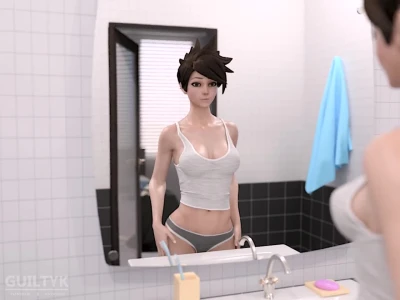 Cute titty drop from Tracer