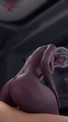 Tali zorah with a dark version of the skin and impressive body.