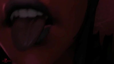 A small part of the old animation with a vicious red succubus.