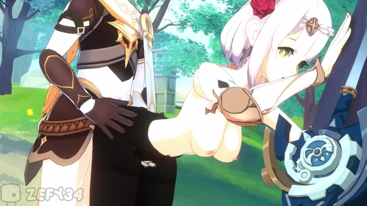 Aether and Noelle in the forest | GENSHIN IMPACT - 3D Free Porn | 100% Ad-Free | xporn3d.com