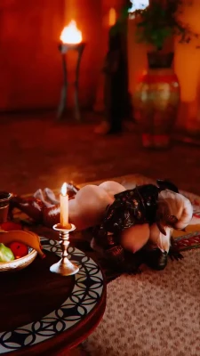 Big girl fucking a little guy on the floor - Skyrim Porn Modding