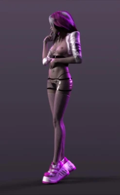 Cyberpunk Streetwalker - Turnaround