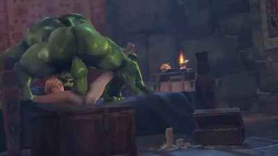 Anna enjoying being used like a fucktoy for Orc dick.