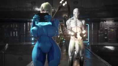 Samus Aran fucked by Monsters.