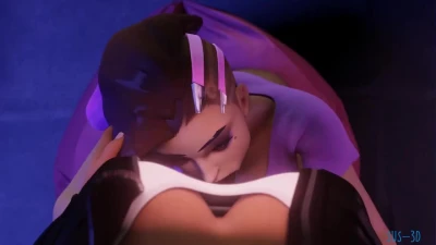 Sombra and Pharah Futanari Blowjob Overwatch