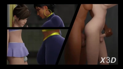 Another Futa Pharah X futa Tracer Animation