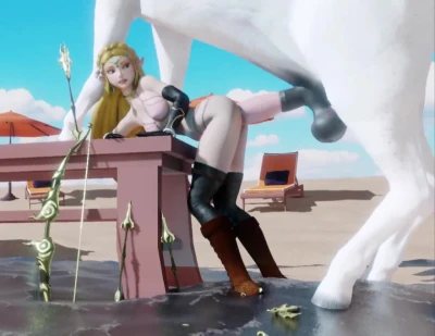 Zelda and a horse doggy