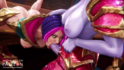 Futa Shyvana + Fiora Blowjob