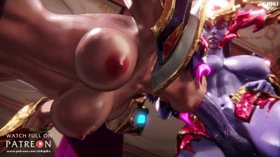 Futa Shyvana + Fiora Blowjob