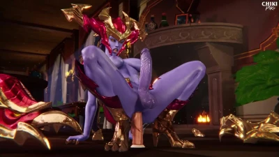 Futa Shyvana on Dildo