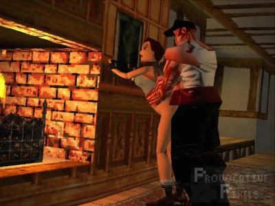 Hidden scene from Tomb Raider 2