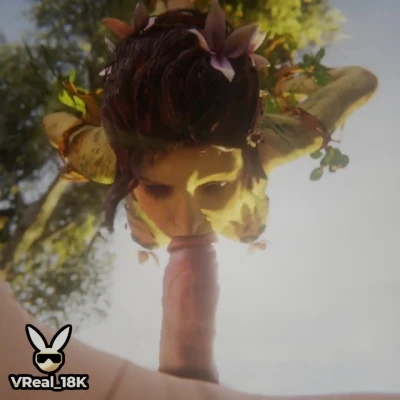 Bottom-up view of Poison Ivy s lucious oral trap under tree