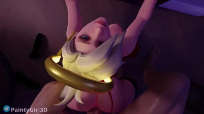 [POV] Mercy Anal fuck and cum inside in front of the mirror [Overwatch]