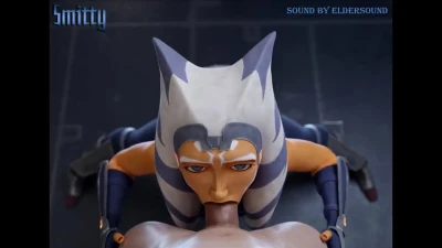 Ahsoka Tano and Anakin Skywalker sensual blowjob