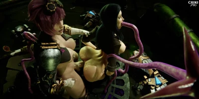 Futa Vi + Caitlyn + Tentacles Doggystyle