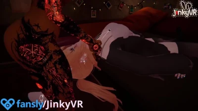 Practicing my DEEP-THROATING skills with my teacher  | JinkyVR