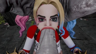 Harley Quinn deepthroat