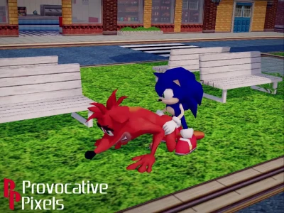 Sonic and Crash hanging together.
