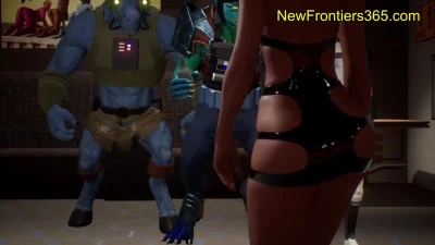 Space Whore Cum-Covered Sucking and Fucking ALIENS