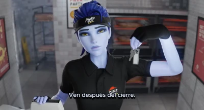 Pizza Slut [Aphy3d] [White] [SUB-ES]