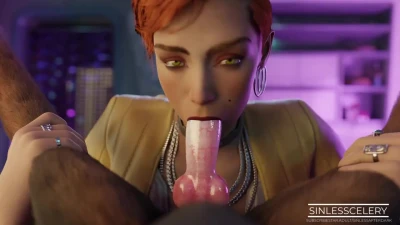 Cyberpunk 2077 Aurore Blows a Dog