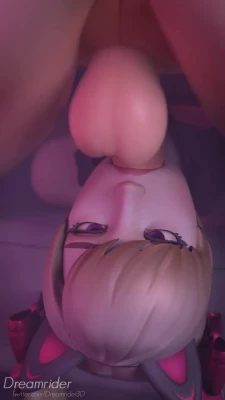 Futa Mercy feeding her little kitty cat D.va