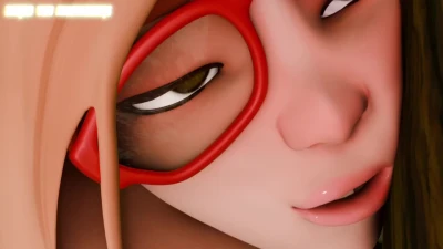 Darcy Redd polishes tree bark with her cheek.