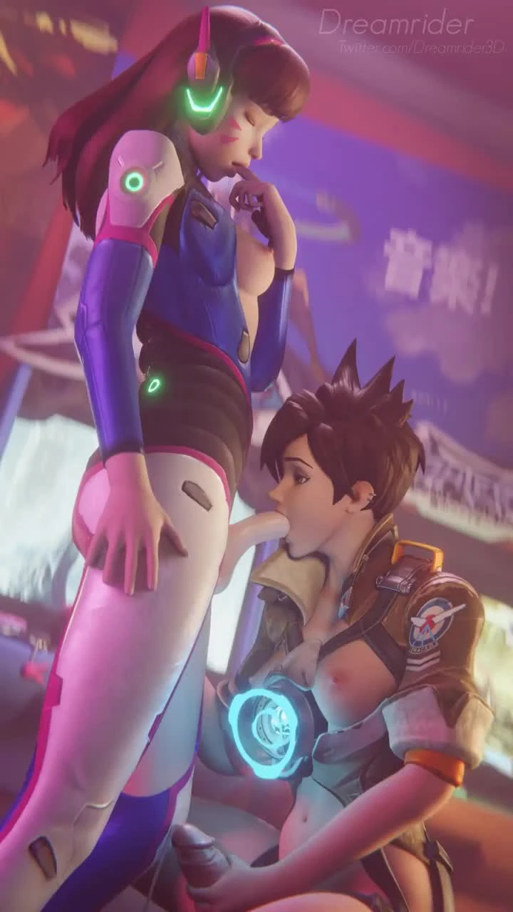 Despite the size difference Tracer ensures D.va will have plenty of fun too - 3D Free Porn | 100% Ad-Free | xporn3d.com