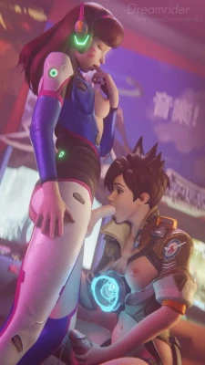 Despite the size difference Tracer ensures D.va will have plenty of fun too